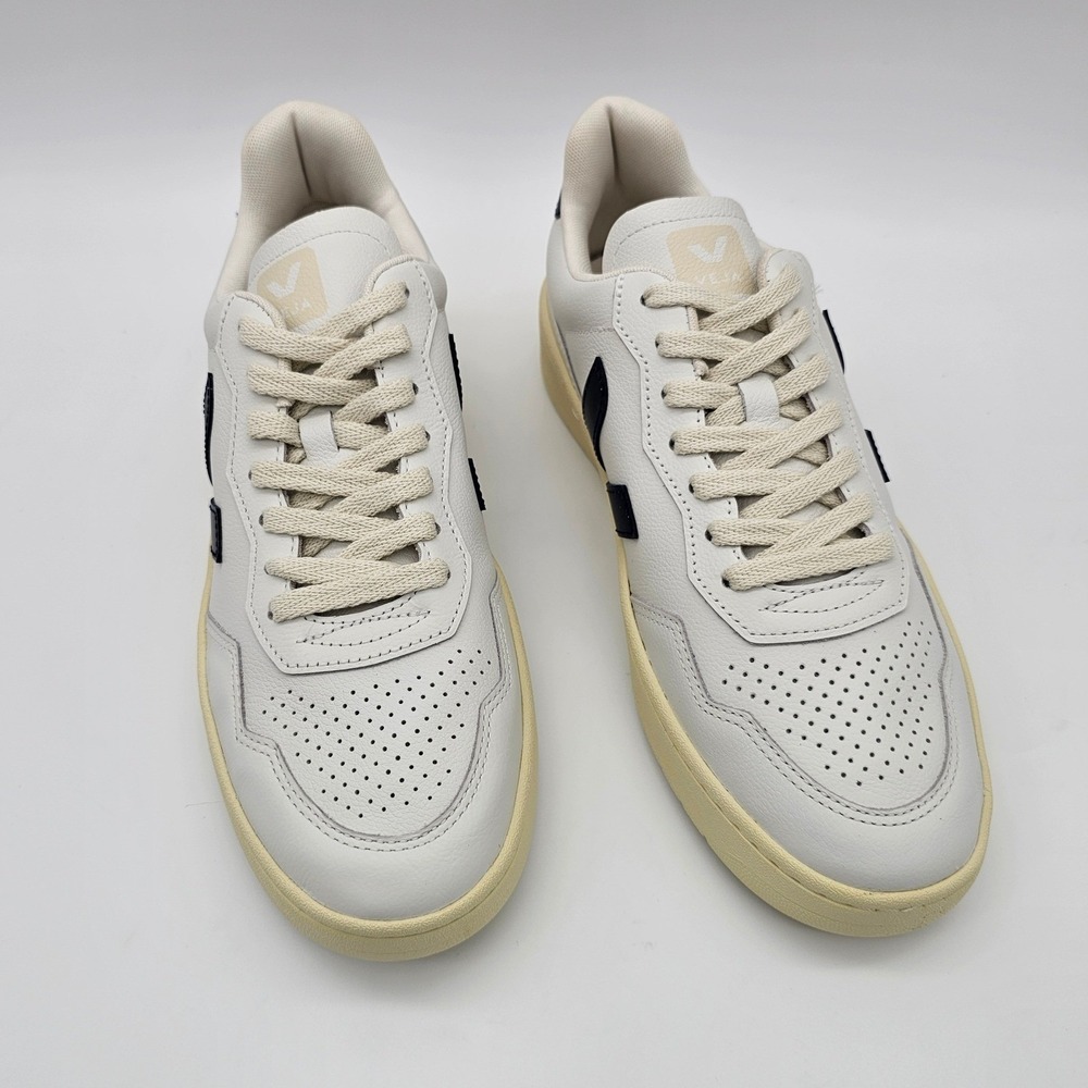 Veja Unisex V-90 O.T. Leather Sneakers Court Shoes Extra-White Nautico Size 9 - Picture 2 of 8